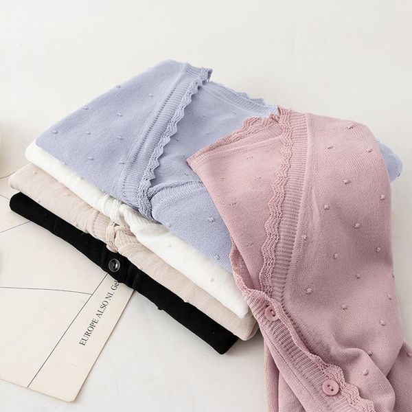women's knits & tees korean v neck sweater cardigan summer single breasted thin basic knitted female outerwear loose soft crop ropa muj, White
women's knits & tees korean v neck sweater cardigan summer single breasted thin basic knitted female outerwear loose soft crop ropa muj, White