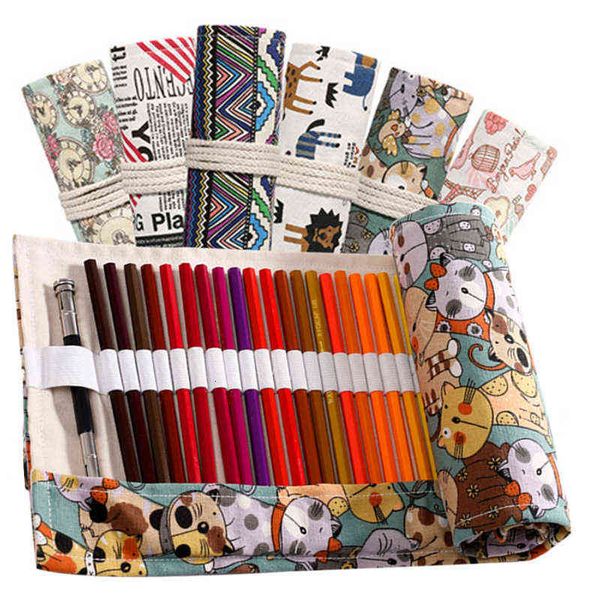 creative cartoon canvas color cil student stationery bag set large capacity roll pen curtain
creative cartoon canvas color cil student stationery bag set large capacity roll pen curtain