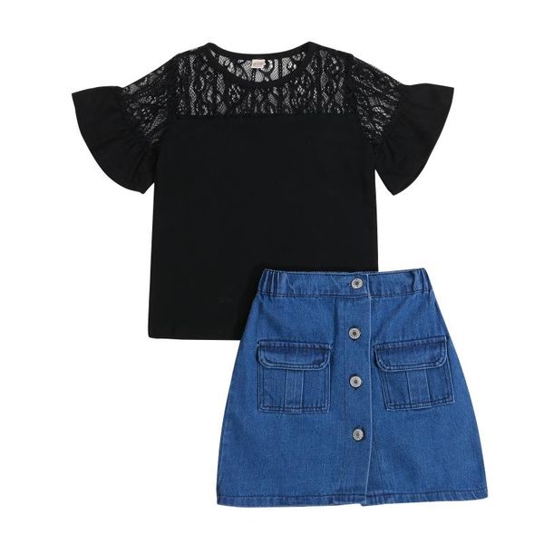 clothing sets 2021 1-6y fashion kids baby girl clothes set black lace flare short sleeve blouse+button denim a-line skirt summer outfits, White
clothing sets 2021 1-6y fashion kids baby girl clothes set black lace flare short sleeve blouse+button denim a-line skirt summer outfits, White