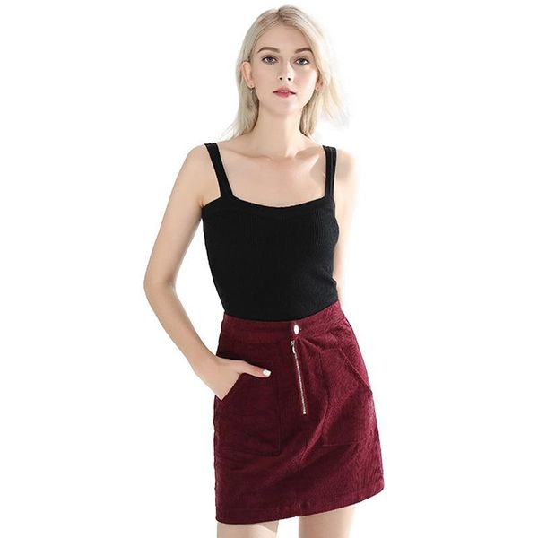 skirts women solid color zipper a line high waisted pencil skirt casual button short mini, Black
skirts women solid color zipper a line high waisted pencil skirt casual button short mini, Black
