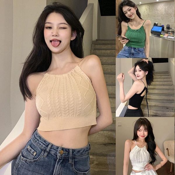 women's tanks & camis woman sling short vest knitted sleeveless v-neck hollow out slim vests summer female elastic fashion backless tan, White
women's tanks & camis woman sling short vest knitted sleeveless v-neck hollow out slim vests summer female elastic fashion backless tan, White