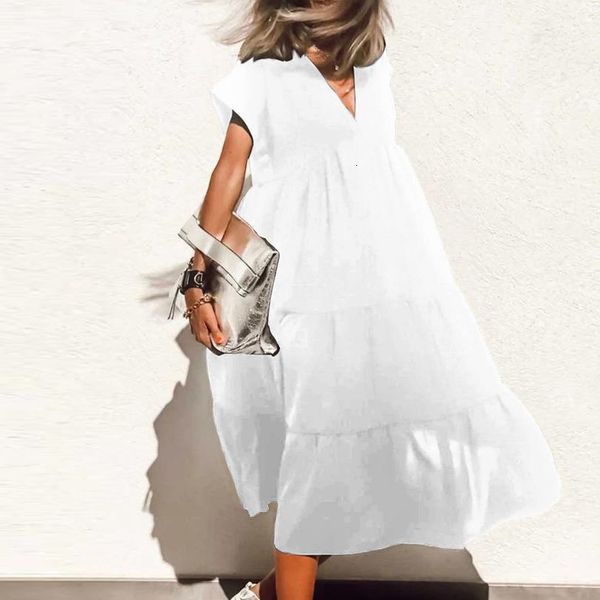 dress elegant v neck pleated summer casual short sleeve a-line party solid women loose beach vestidos 5xl erwk, Black;gray
dress elegant v neck pleated summer casual short sleeve a-line party solid women loose beach vestidos 5xl erwk, Black;gray