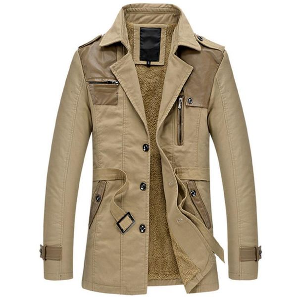men's trench coats add wool warm winter overcoat coat outwear long slim single button fashion man windproof windbreaker 6p9l, Tan;black
men's trench coats add wool warm winter overcoat coat outwear long slim single button fashion man windproof windbreaker 6p9l, Tan;black