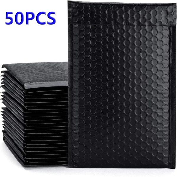 storage bags 50pcs foam envelope self seal mailers padded envelopes with bubble mailing bag packages black
