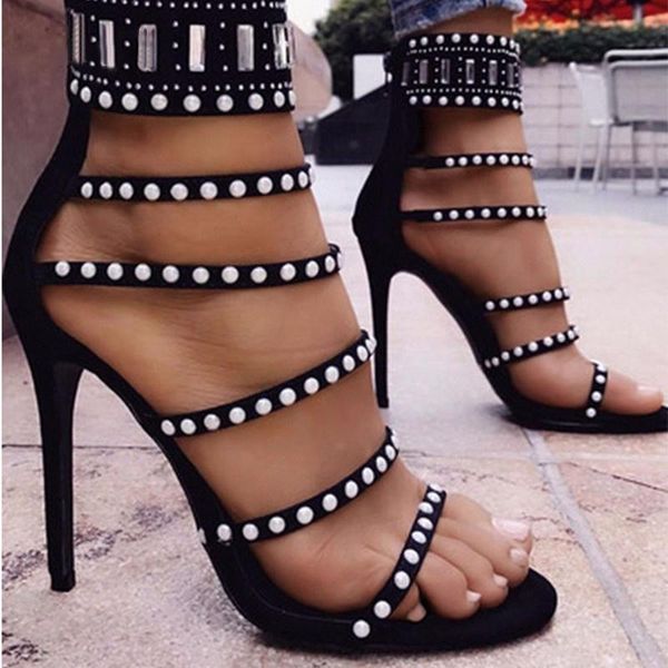 dress shoes women sandals pumps 2021 summer super stiletto high heel zipper party fashion beaded ladies, Black
dress shoes women sandals pumps 2021 summer super stiletto high heel zipper party fashion beaded ladies, Black