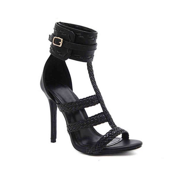 pu women sandals thin high heels 11 cm gladiator bandage cross tied fashion summer party femme shoes size 40, Black
pu women sandals thin high heels 11 cm gladiator bandage cross tied fashion summer party femme shoes size 40, Black