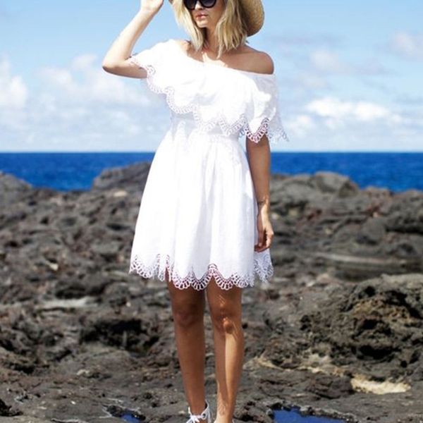 summer women off shoulder mini ruffle white lace crochet short tunic beach dress 210415, Black;gray
summer women off shoulder mini ruffle white lace crochet short tunic beach dress 210415, Black;gray