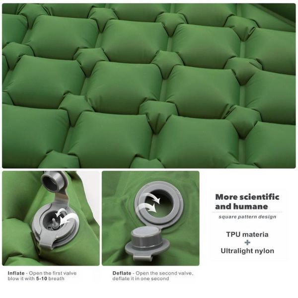 outdoor pads innovative sleeping pad fast filling air bag camping mat inflatable mattress with pillow life rescue 1.2g cushion
outdoor pads innovative sleeping pad fast filling air bag camping mat inflatable mattress with pillow life rescue 1.2g cushion