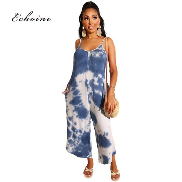 women's jumpsuits & rompers echoine spaghetti straps jumpsuit women sleeveless tie-dye print loose playsuits long wide pants summer rom, Black;white
women's jumpsuits & rompers echoine spaghetti straps jumpsuit women sleeveless tie-dye print loose playsuits long wide pants summer rom, Black;white