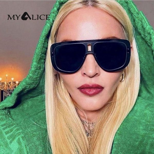 sunglasses myalice fashion women oversized flat men ity goggles outdoor tourism gift feminino uv400, White;black
sunglasses myalice fashion women oversized flat men ity goggles outdoor tourism gift feminino uv400, White;black