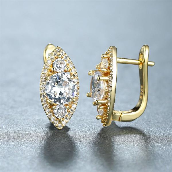 hoop & huggie female luxury crystal earrings charm gold silver color wedding white zircon round stone for women jewelry, Golden;silver
hoop & huggie female luxury crystal earrings charm gold silver color wedding white zircon round stone for women jewelry, Golden;silver