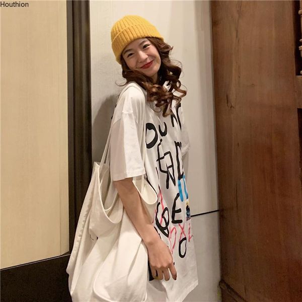 houthion cotton letter print women's t-shirt summer fashion casual korean o-neck short sleeve retro loose, White
houthion cotton letter print women's t-shirt summer fashion casual korean o-neck short sleeve retro loose, White