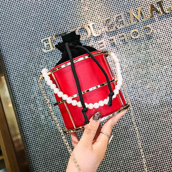 personalized portable dinner bucket chic chain pearl shoulder style birdcage bag
personalized portable dinner bucket chic chain pearl shoulder style birdcage bag