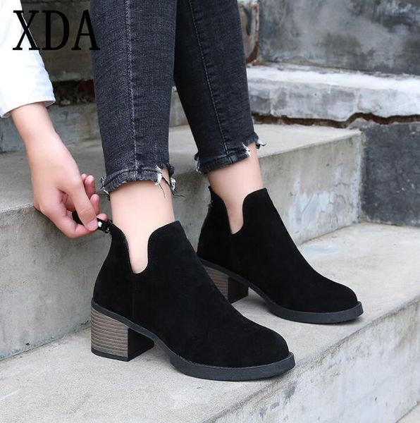 boots xda women 2021 autumn female casual shoes woman round toe zipper chunky heels fashion ankle b240, Black
boots xda women 2021 autumn female casual shoes woman round toe zipper chunky heels fashion ankle b240, Black