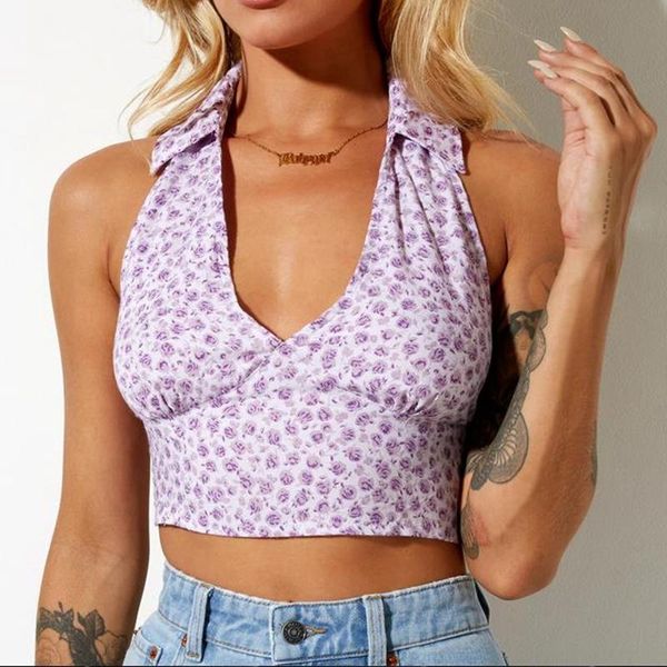 women's tanks & camis bohemian floral print tank sleeveless v-neck slim fit backless halter bandage camisole women beach style, White
women's tanks & camis bohemian floral print tank sleeveless v-neck slim fit backless halter bandage camisole women beach style, White