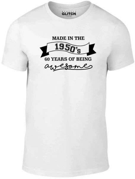 Made In The 50s Men's T-Shirt Birthday Decade Gift Present Celebtration Born, White;black
Made In The 50s Men's T-Shirt Birthday Decade Gift Present Celebtration Born, White;black