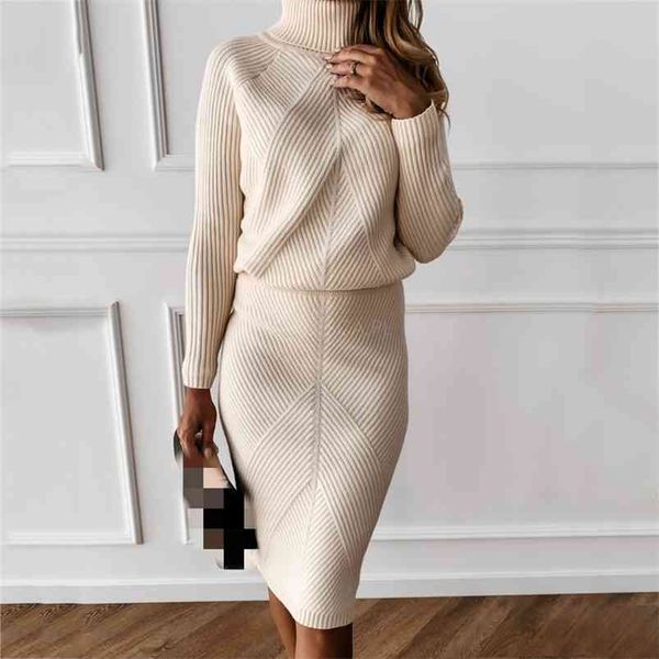 tyhur autumn women's knitting costume turtleneck solid color pullover sweater + slim skirt two-piece set 210722, White
tyhur autumn women's knitting costume turtleneck solid color pullover sweater + slim skirt two-piece set 210722, White