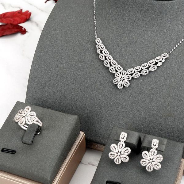 earrings & necklace tirim elegant womens necklacs set cubic zirconia jewelry party accessories bridal ring dubai fashion, Silver
earrings & necklace tirim elegant womens necklacs set cubic zirconia jewelry party accessories bridal ring dubai fashion, Silver