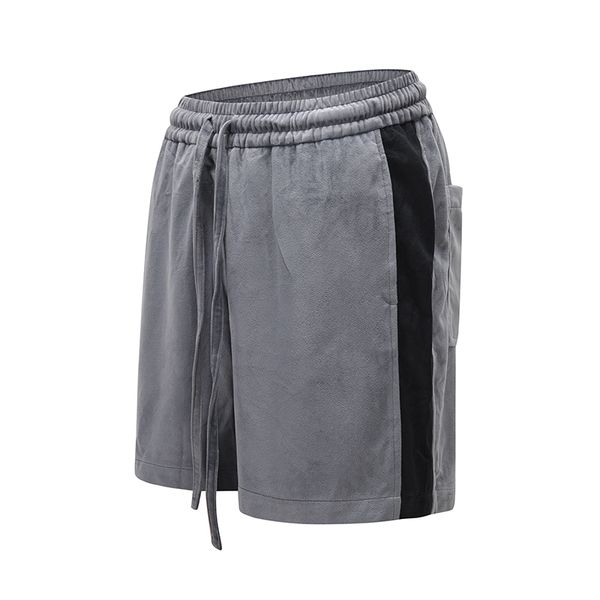 side striped drawstring fleece summer shorts mens pockets oversize loose casual short hip hop loose knee length pants, Black
side striped drawstring fleece summer shorts mens pockets oversize loose casual short hip hop loose knee length pants, Black