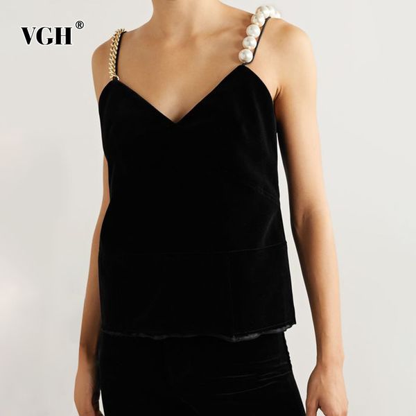 vgh black vests for women v neck sleeveless patchwork chain pearl short slim tank female summer fashion clothing 210421, White
vgh black vests for women v neck sleeveless patchwork chain pearl short slim tank female summer fashion clothing 210421, White