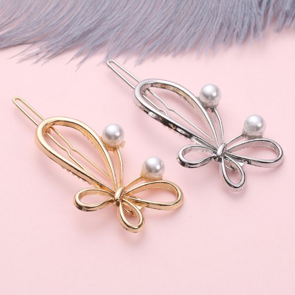 bow alloy hairpin side clip with pearl flower headdress hair ornament, Golden;silver
bow alloy hairpin side clip with pearl flower headdress hair ornament, Golden;silver
