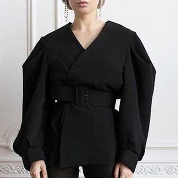 women's jackets fashion spring solid v neck women elegant tie belt fold short coats side split puff sleeve ladies, Black;brown
women's jackets fashion spring solid v neck women elegant tie belt fold short coats side split puff sleeve ladies, Black;brown