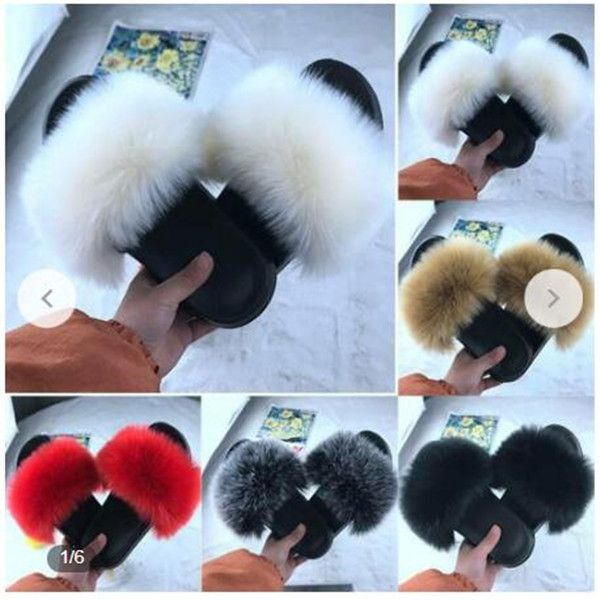 fashion women furry slippers ladies shoes cute plush fox hair fluffy sandals women's fur slippers winter warm slippers, Black
fashion women furry slippers ladies shoes cute plush fox hair fluffy sandals women's fur slippers winter warm slippers, Black