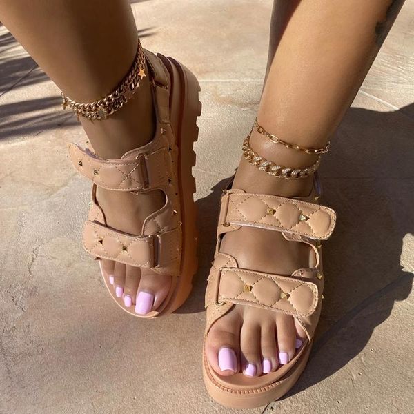 sandals fashion rivet summer solid color mid heel women's shoes open toe outdoor casual roman plus size, Black
sandals fashion rivet summer solid color mid heel women's shoes open toe outdoor casual roman plus size, Black