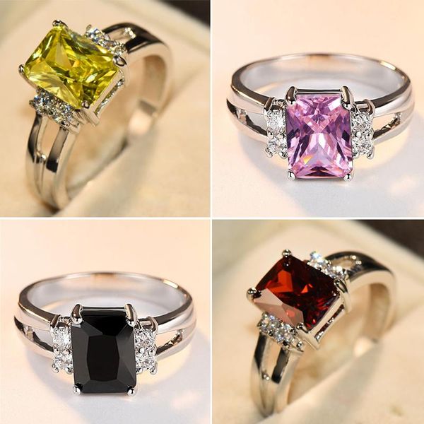 wedding rings pink red yellow black stone ring female luxury fashion silver color for women crystal promise engagement jewelry, Slivery;golden
wedding rings pink red yellow black stone ring female luxury fashion silver color for women crystal promise engagement jewelry, Slivery;golden