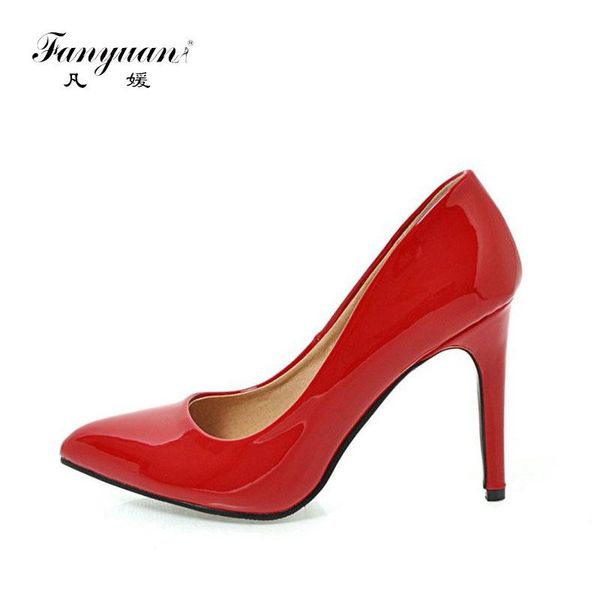 fanyuan yellow patent pu pump pointed toe stiletto high heel dress shoes fashion candy color office lady party, Black
fanyuan yellow patent pu pump pointed toe stiletto high heel dress shoes fashion candy color office lady party, Black