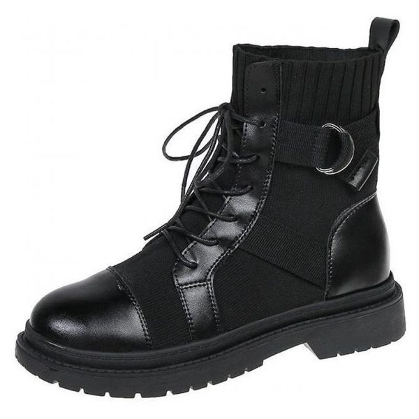boots spring women shoes genuine leather ankle platform socks fashion women's cross-tied winter, Black
boots spring women shoes genuine leather ankle platform socks fashion women's cross-tied winter, Black