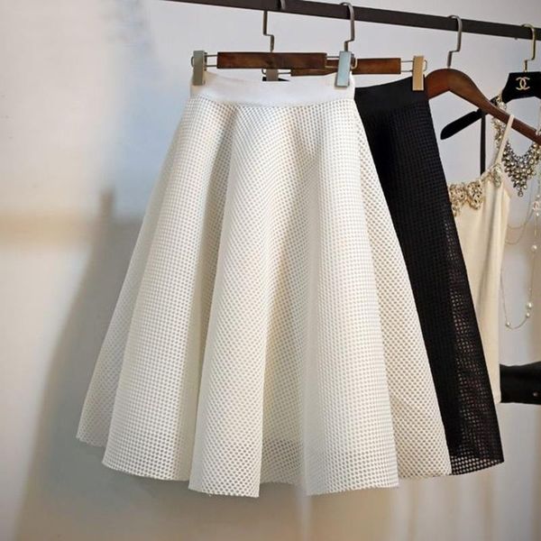 summer plaid hollow high waist women skirt tutu solid a line swing umbrella female fashion casual pleated skirts, Black
summer plaid hollow high waist women skirt tutu solid a line swing umbrella female fashion casual pleated skirts, Black