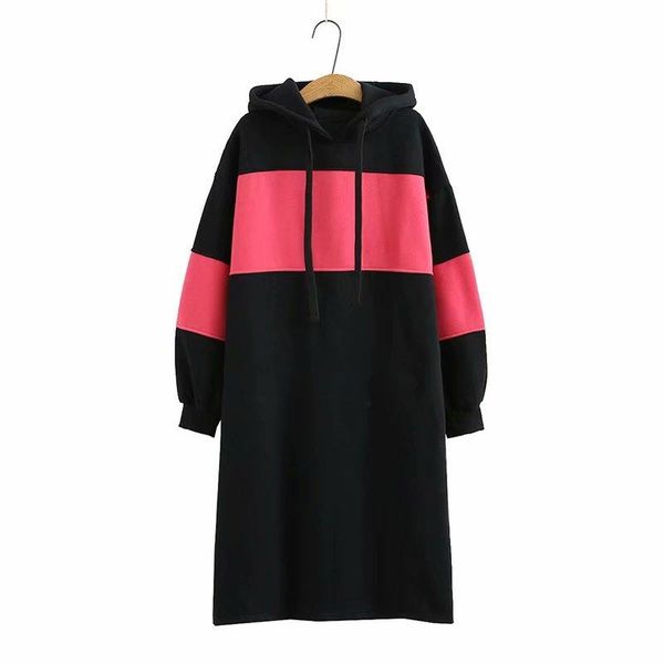 women's hoodies & sweatshirts plus size hooded patchwork women loose long dress 2021 winter casual ladies female pullover, Black
women's hoodies & sweatshirts plus size hooded patchwork women loose long dress 2021 winter casual ladies female pullover, Black