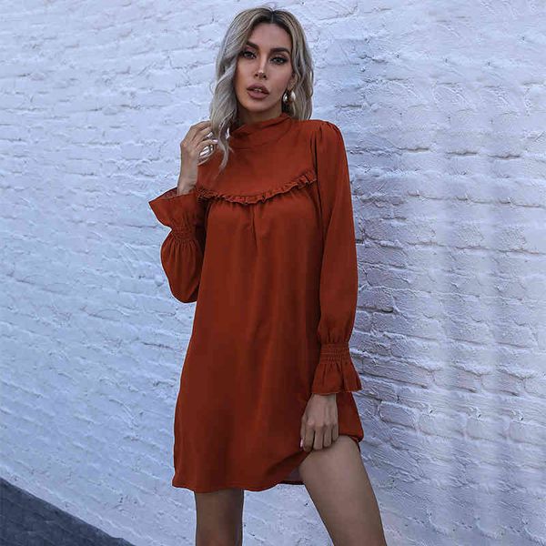 spring summer loose solid short dress for women 2021 new casual flare sleeve turtleneck edible tree fungus ladies dresses, Black;gray
spring summer loose solid short dress for women 2021 new casual flare sleeve turtleneck edible tree fungus ladies dresses, Black;gray