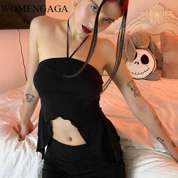 womengaga summer women's solid color two-way navel halter neck hanging small sling tank 7j1z 210603, White
womengaga summer women's solid color two-way navel halter neck hanging small sling tank 7j1z 210603, White