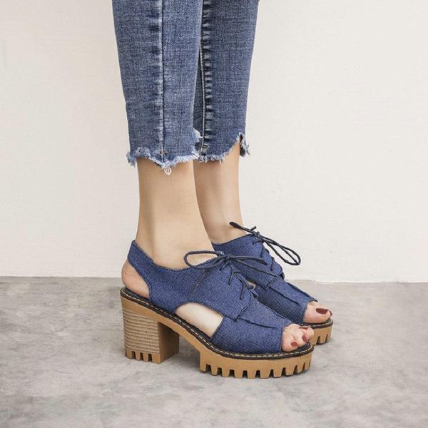 sianie tianie summer shoes denim jeans sandals women anti-skid chunky high heels casual leisure platform woman, Black
sianie tianie summer shoes denim jeans sandals women anti-skid chunky high heels casual leisure platform woman, Black