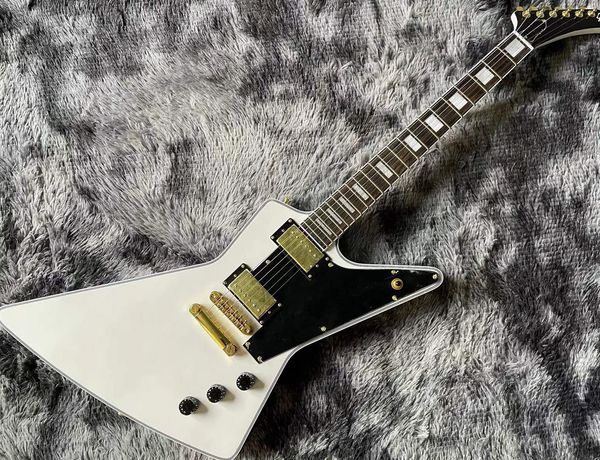 70s explorer classic white electric guitar mahogany fingerboard ebony gold hardware
70s explorer classic white electric guitar mahogany fingerboard ebony gold hardware