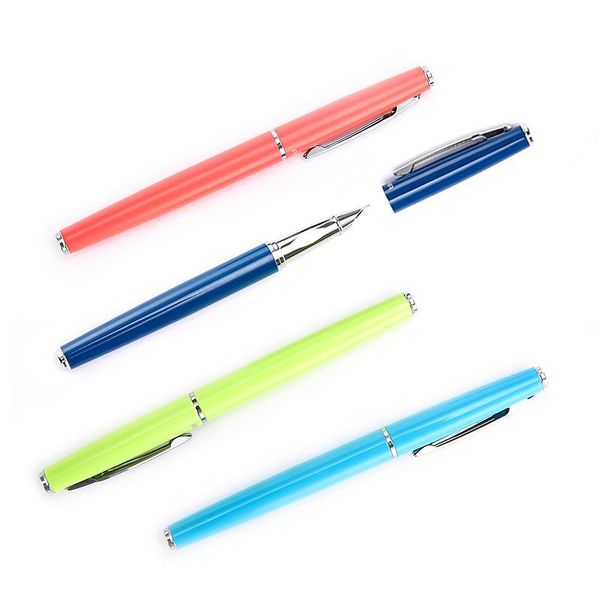 1piece silver clip fountain pen 4 colors for choose 0.5mm ink pens school and office writing stationery business gift
1piece silver clip fountain pen 4 colors for choose 0.5mm ink pens school and office writing stationery business gift