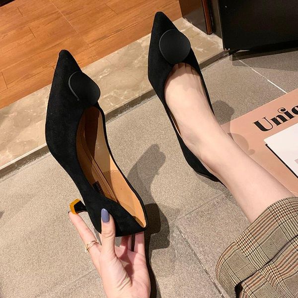 dress shoes 2021 women's high heels pumps office lady women bride party thick heel pointed toe leather u22-49, Black
dress shoes 2021 women's high heels pumps office lady women bride party thick heel pointed toe leather u22-49, Black