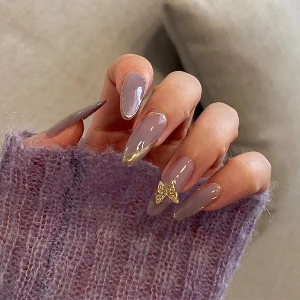 24pcs wearable purple butterfly false nail with design stiletto coffin fake tips full cover press on diy manicure tool nails, Red;gold
24pcs wearable purple butterfly false nail with design stiletto coffin fake tips full cover press on diy manicure tool nails, Red;gold