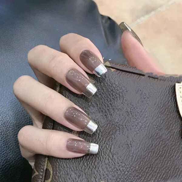 false nails 24pcs personality silver french wearable fake with glue cool women long square head hands decoration, Red;gold
false nails 24pcs personality silver french wearable fake with glue cool women long square head hands decoration, Red;gold