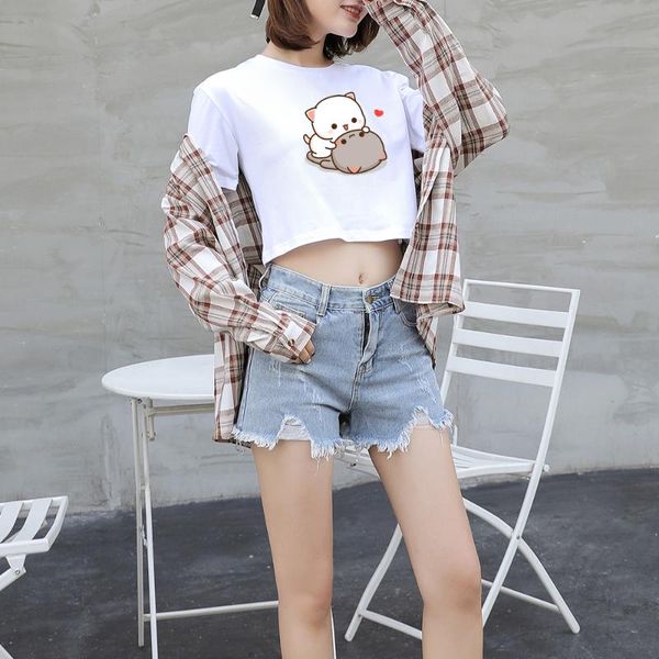 women's t-shirt cute milk bear print crop t shirt for women cotton summer harajuku aesthetic clothes kawaii korean female streetwear, White
women's t-shirt cute milk bear print crop t shirt for women cotton summer harajuku aesthetic clothes kawaii korean female streetwear, White