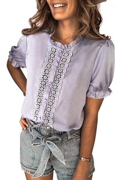 women's blouses & shirts violet lace crochet frilled short sleeve blouse women summer o neck hollow out solid bodycon plus size s-2xl t, White
women's blouses & shirts violet lace crochet frilled short sleeve blouse women summer o neck hollow out solid bodycon plus size s-2xl t, White