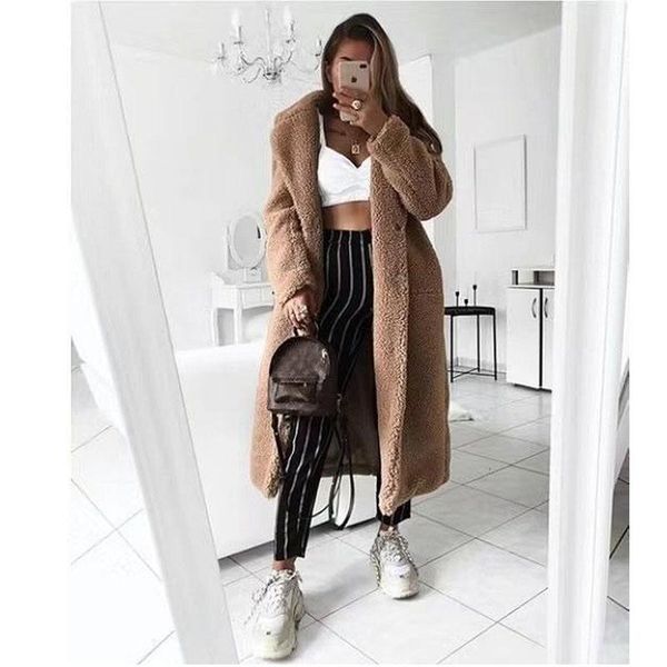 women's wool & blends women woolen coats autumn winter coat faux fur female fashion casual plus size and jackets, Black
women's wool & blends women woolen coats autumn winter coat faux fur female fashion casual plus size and jackets, Black