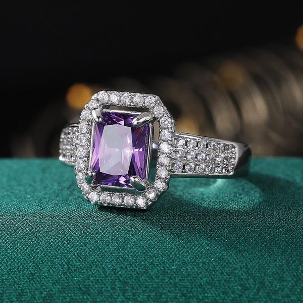 cluster rings wukalo 925 silver big square purple cz stone ring for women vintage party elegant accessories luxury sterling jewelry, Golden;silver
cluster rings wukalo 925 silver big square purple cz stone ring for women vintage party elegant accessories luxury sterling jewelry, Golden;silver