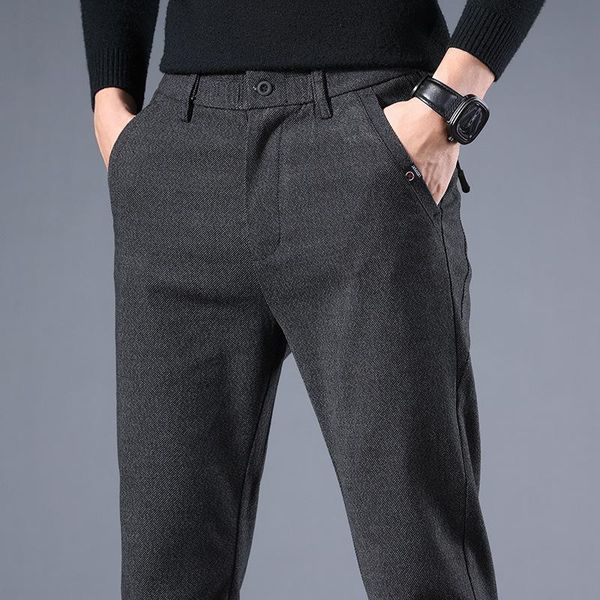 men's pants suit casual office cotton trousers business for men male black gray pantalones de hombre brand
men's pants suit casual office cotton trousers business for men male black gray pantalones de hombre brand