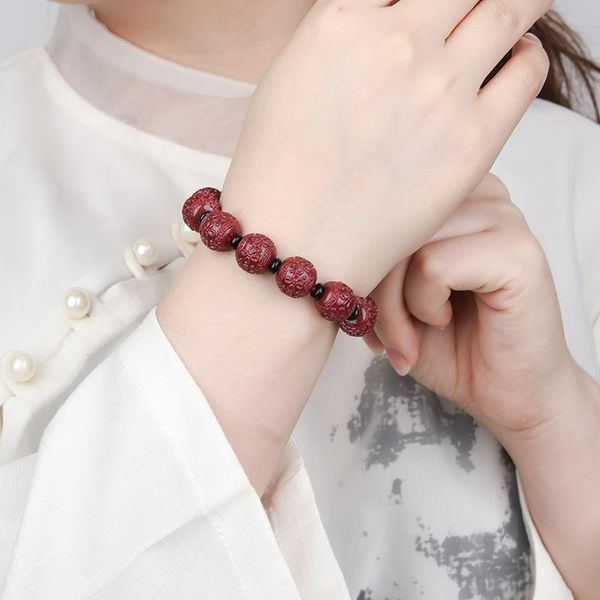 beaded, strands pure natural plum blossom and cinnabar hand string raw rock high content fashion men's women's bracelet, Black
beaded, strands pure natural plum blossom and cinnabar hand string raw rock high content fashion men's women's bracelet, Black