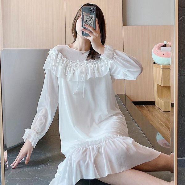 women's sleepwear lace lady nightgown sweet pater pan collar cotton nightdress perspective sleepshirt skirt princess lingerie home dres, Black;red
women's sleepwear lace lady nightgown sweet pater pan collar cotton nightdress perspective sleepshirt skirt princess lingerie home dres, Black;red