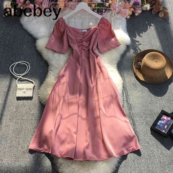 summer french versatile v-neck short sleeve dress high waist pleated waist solid mid-length a-line dress 210715, Black;gray
summer french versatile v-neck short sleeve dress high waist pleated waist solid mid-length a-line dress 210715, Black;gray