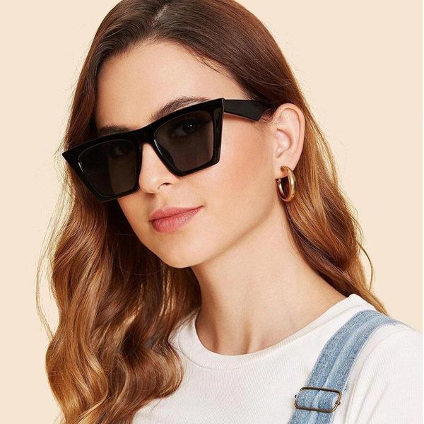 sunglasses retro fashion women square frame uv400 protection glasses for driving street s, White;black
sunglasses retro fashion women square frame uv400 protection glasses for driving street s, White;black